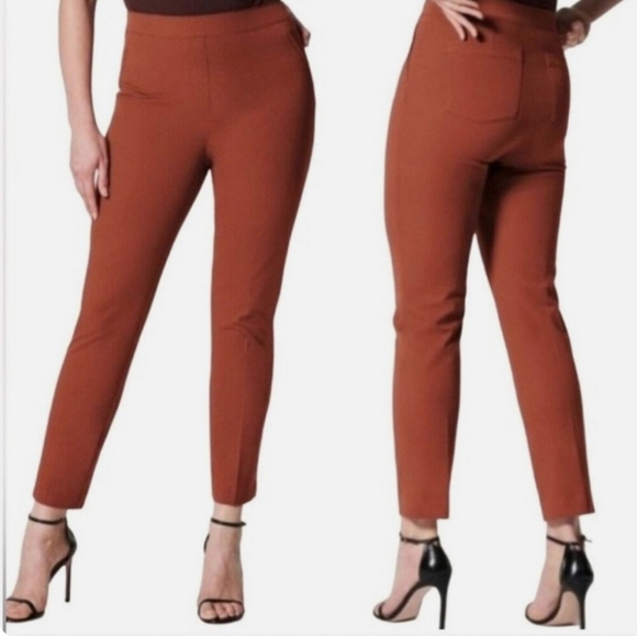 SPANX Women's Perfect Pant On-The- Go Ankle Slim Straight Bronze Glow Sz M - Picture 1 of 10